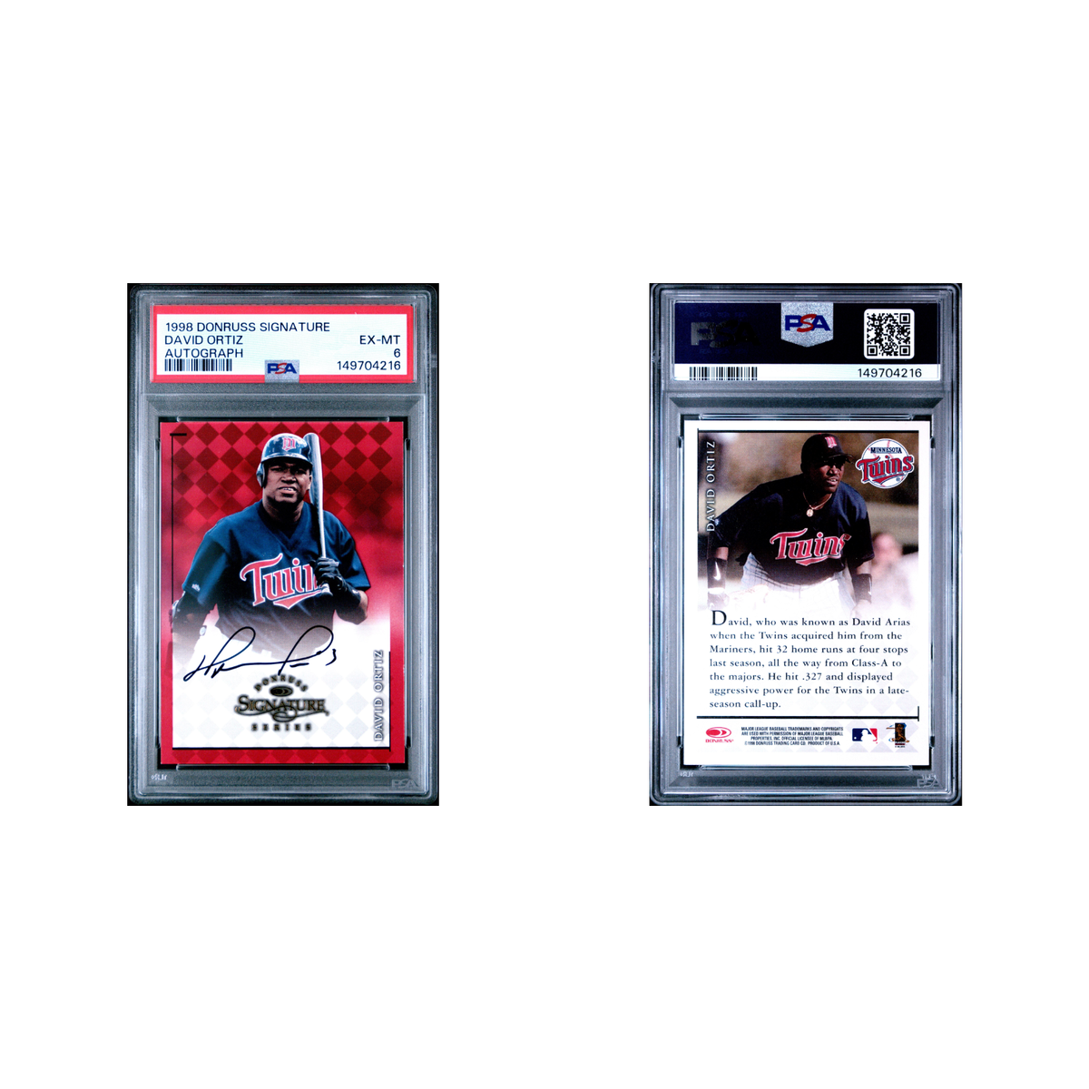 DAVID ORTIZ DONRUSS SIGNATURE SERIES autograph