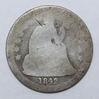 1842 10c Seated Liberty Silver Dime - RAW - Nice Original Coin