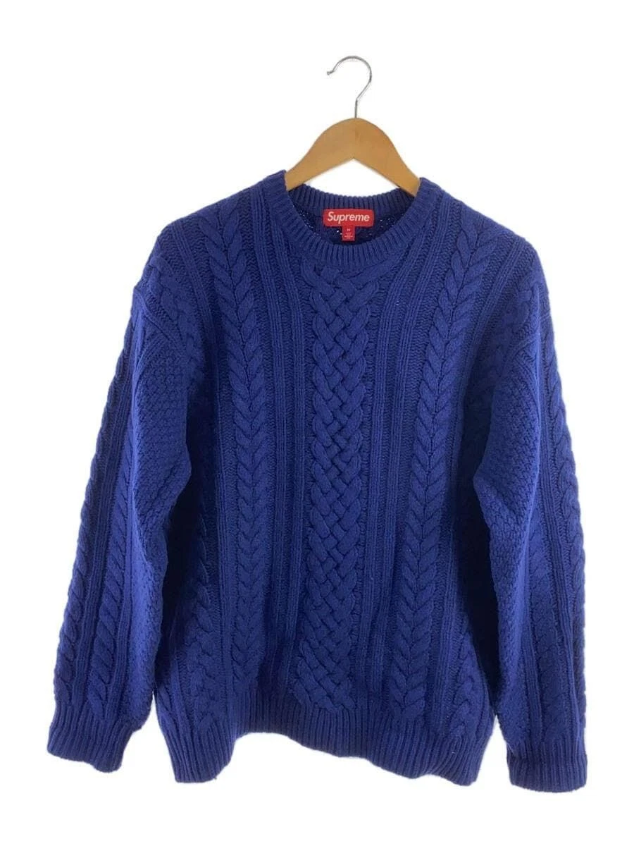 Pull tricot Supreme (épais moyen laine bleu occasion