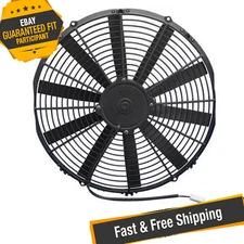 SPAL 30100401 16" Low Profile Pusher Electric Fan with Straight Blades