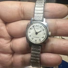 Working Vintage TIMEX Water Resistant Ladies Watch Silver Manual Wind 21mm Fit 6