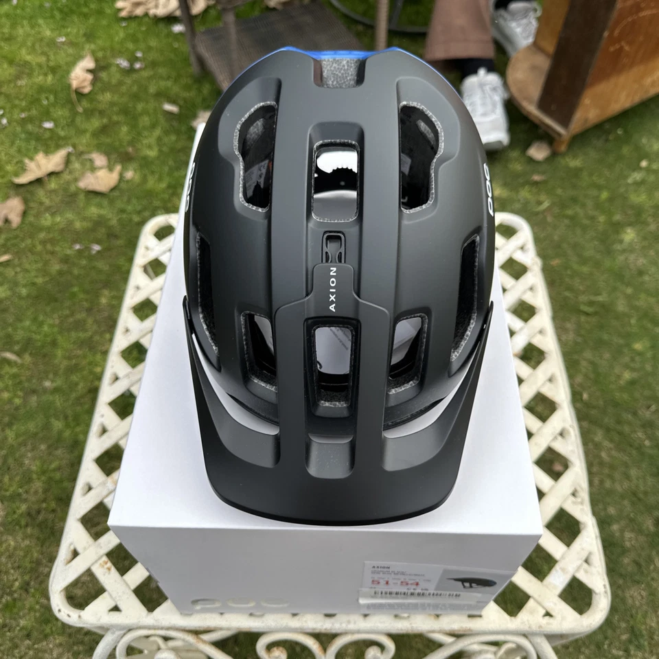 Axion POC Bike Helmet Uranium Black/Blue Matt Size S. 51-54 Bicycle Cycling NEW - Image 2 of 4