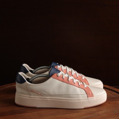 Kizik Sneaker WMS SZ 9 Coral Cream Vegas Hands Free Leather Comfort Walking Shoe