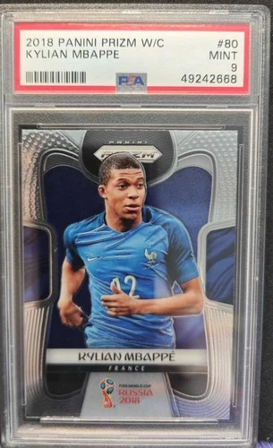 2018 Panini Prizm FIFA World Cup Kylian Mbappe #80 PSA 9 #MP06 France