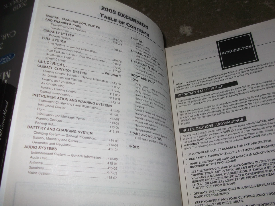 Ford Excursion 2005 camión taller de servicio manual de reparación conjunto con libro de especificaciones Foto 4 de 4