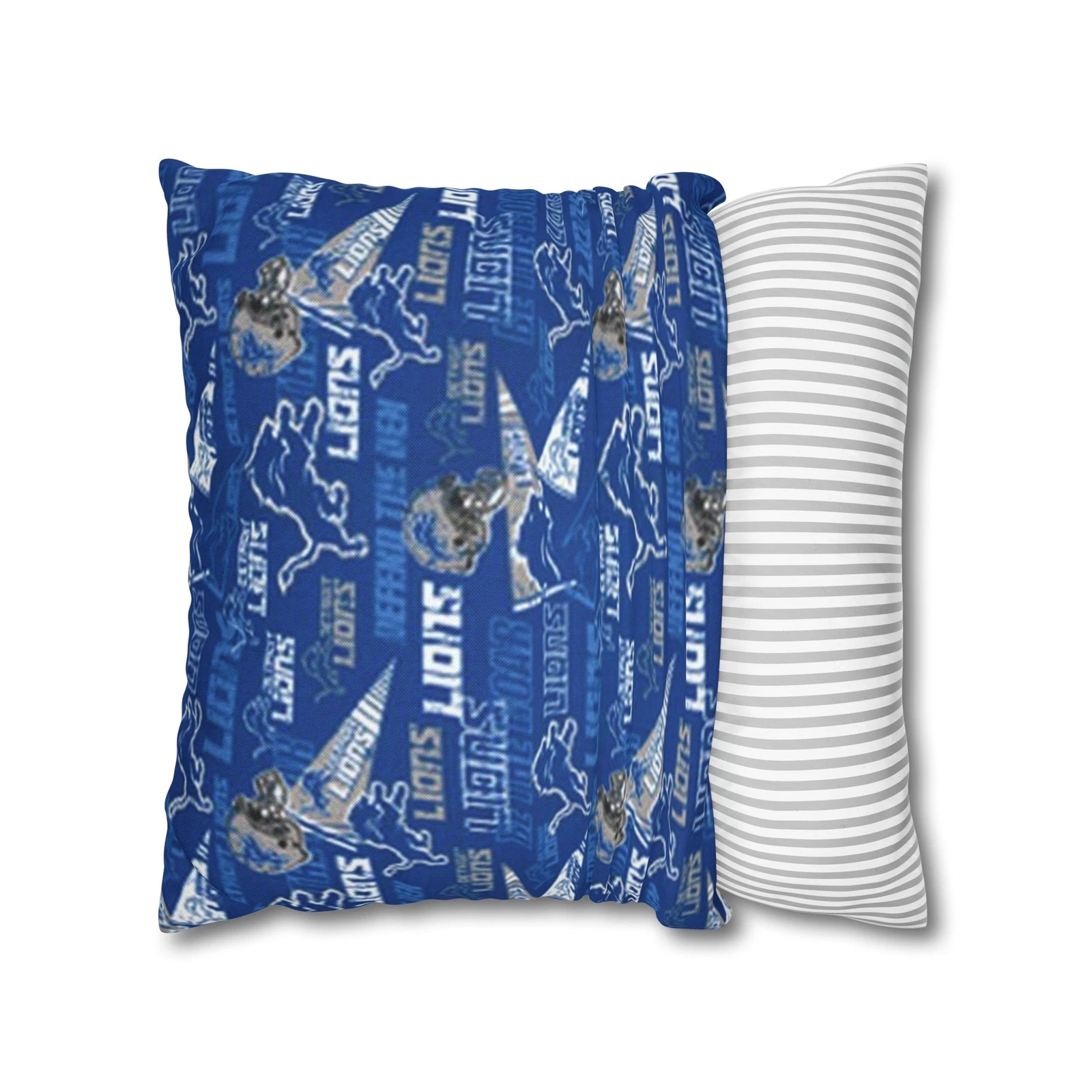 Detroit Lions Spun Square Throw Pillowcase