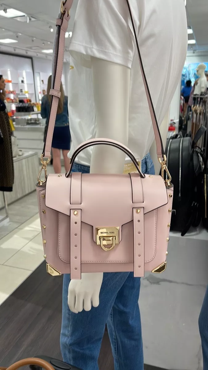 NEW Michael Kors Pebbled Leather Crossbody Bag (Light Pink/Blush Color)