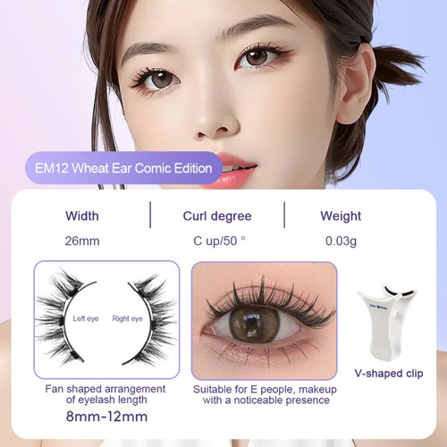 Reusable Magnetic Eyelashes Natural Fake False Lashes Set Kit w/ Applicator AU - Picture 21 of 22