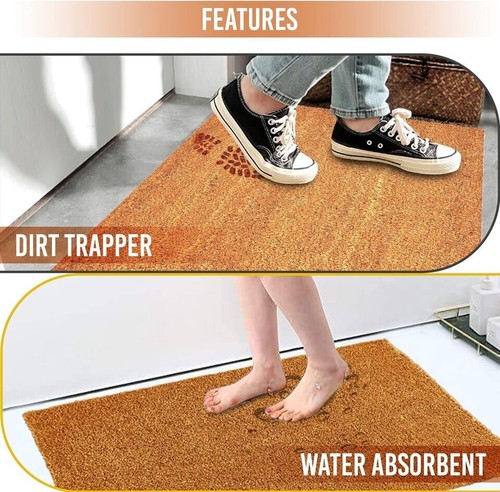 Coir Mat for Entrances - Tough Bristles - Doorway Coconut Entrance Doormat - Picture 4 of 6