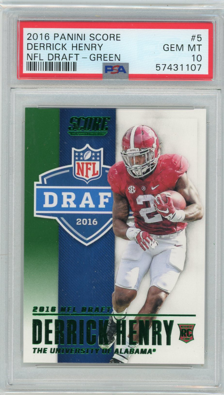 2016 Panini Score Derrick Henry NFL Draft Green #5 PSA 10 Gem Mint | eBay
