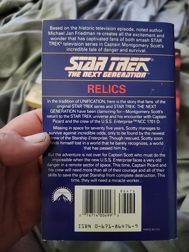 Star Trek: The Next Generation Ser.: Relics by Michael Jan Friedman (1992... - Picture 3 of 7