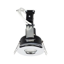 Chrome Downlight IP65 Spotlight Downlighter Warm Cool GU10 Bulb Bathroom Light