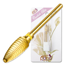 Professional Gold Large Cone Safety Nail Carbide Drill Bit Extra Fine Grit