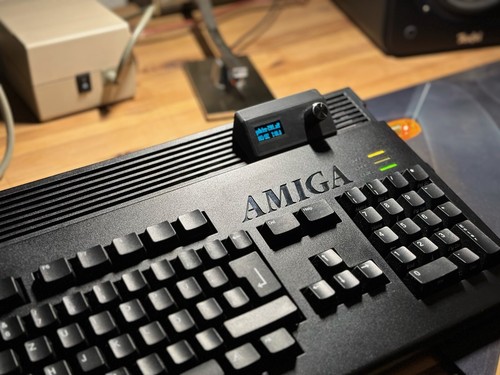 Amiga 500 600 A1200 GOTEK Caja Impresa 3D / FF 0.96 Azul OLed + Rotativo en Negro - Imagen 4 de 11