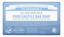 Image of Dr Bronner Organic Baby Mild Soap Bar - 140g (Pack of 6)
