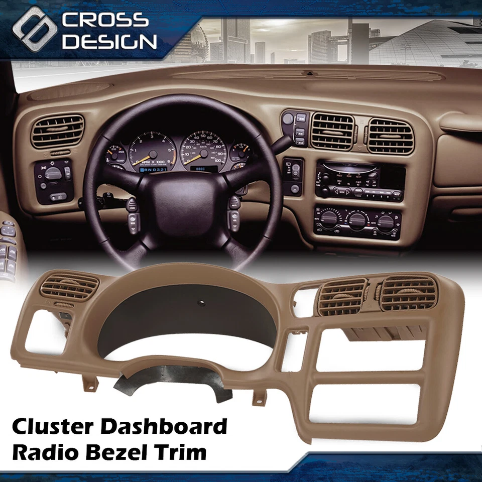 Ajuste para 98-04 Chevy S-10 GMC Jimmy Sonoma Blazer Speedo tablero bisel Din Foto 3 de 4