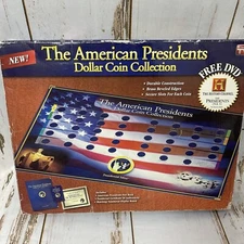 American President Dollar Coin Collection Display Set + FREE State Quarter Board