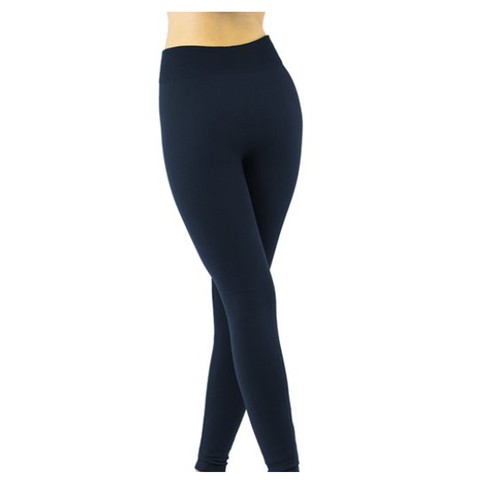 Women's Thick Winter Fabric Solid Print Fur lined Fleece Leggings One Size S-L - Picture 19 of 26