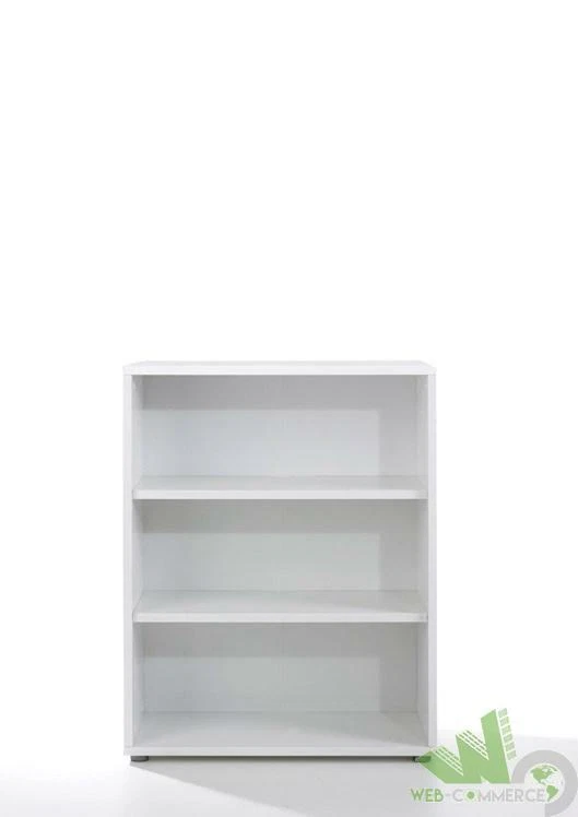 KIT LIBRERIA SCAFFALE UFFICIO 2 RIPIANI BIANCO PRIMA CM. 80X40X113H TVILUM - Immagine 4 di 4