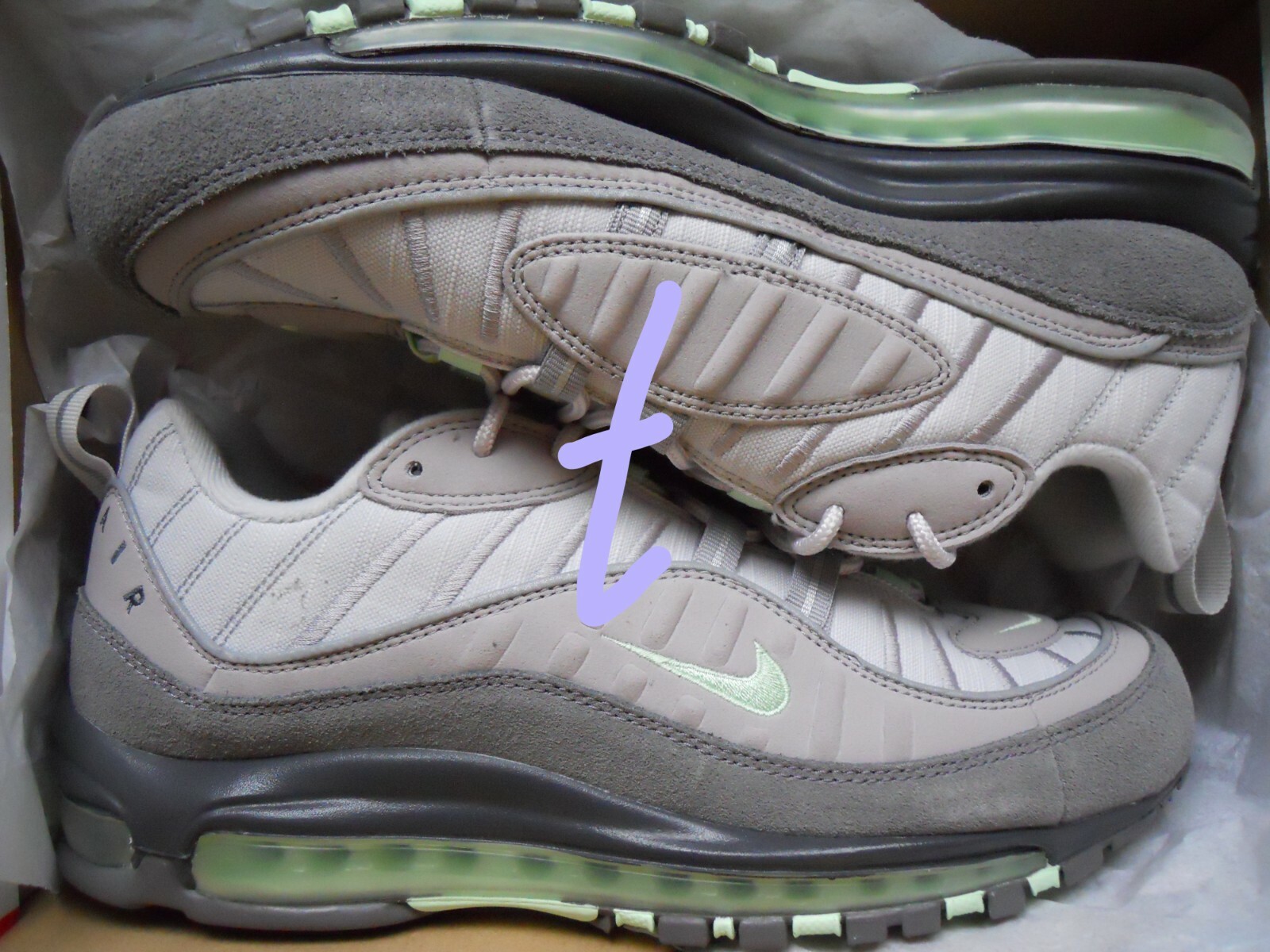 Size 10 Nike Air Max 98 Vast Grey Mint For Sale Online Ebay