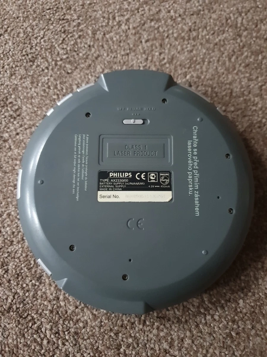 Phillips AX2330 Portable CD Player Slim Jog proof Silver