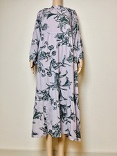 A New Day Floral Ruffle Long Sleeve Tiered Maxi Dress Women s Medium Purple