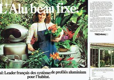 publicité Advertising 038  1981   Technal (2p) profilés aluminium  habitat