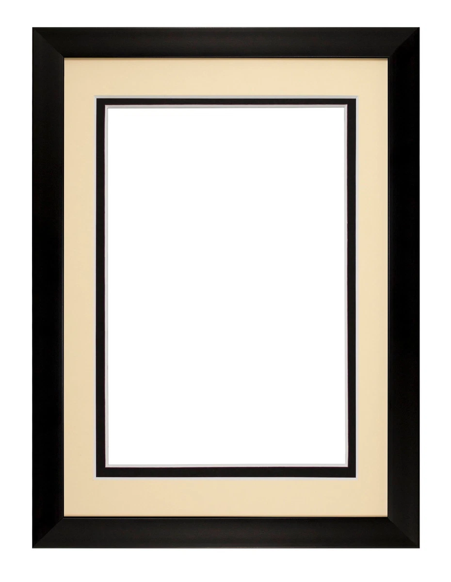 Black or White Matt Picture frame photo frame poster frame with Double Mount
