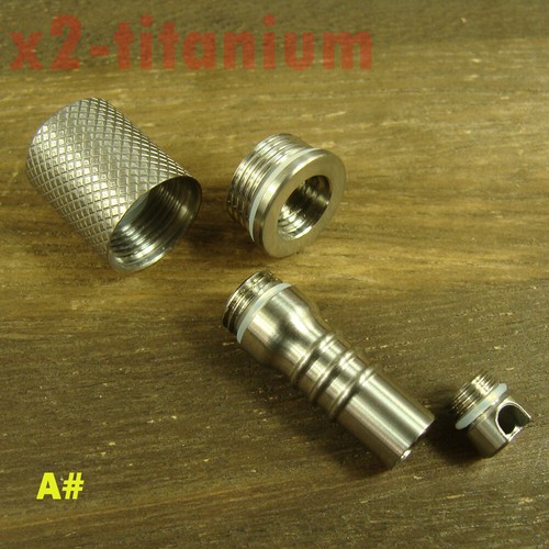Titanium Ti capsule water proof case key chain pendant outdoor EDC gear Ti063 - Picture 6 of 23