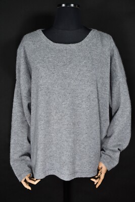 Lisa Yang Cashmere Oversized Grau Melange Damen Pullover Gr.2 M/L