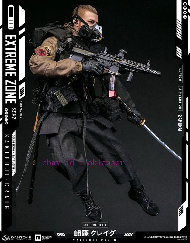 Damtoys Ebs001 1/6 Extreme Zone Samurai Sakifuji Craig Action Figure In Stock