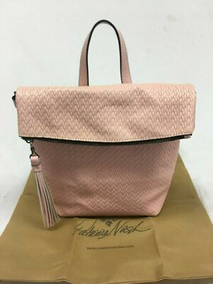Patricia Nash LUZILLE Twisted Woven Leather Pink Convertible  display picture 2