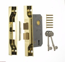 ERA 2 LEVER REBATED Mortice Lock - Brass or Chrome finish - Order extra keys 