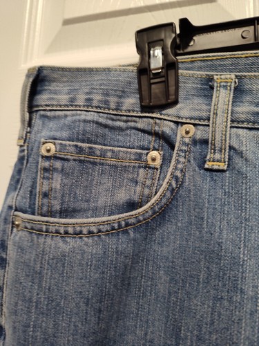 Lands' End Men's Traditional Fit Jeans 38x32 Square Rigger Straight Blue Denim - Picture 4 of 6