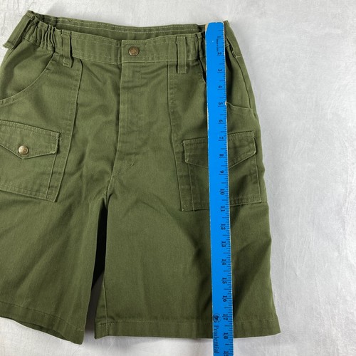 Vintage BSA Boy Scouts of America Uniform Shorts Kids Size 14 Waist 27 Elastic - Picture 11 of 11