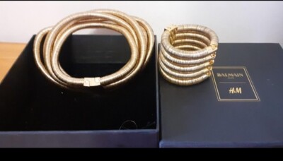 Balmain DN1ON197LAVE0PA 関税送料込 NIB Balmain HM Gold Roped Multi-strand Necklace Choker
