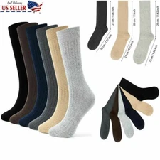Multicolor Mens Cotton Athletic Sport Long Work Crew Socks Size 7-9 ,9-11, 11-13
