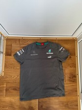 Camisa Polo Mercedes F1 Puma Para Hombre Talla Grande Gris Petronas Block Core