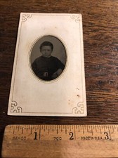 Antique Tintype Boy Child Victorian Civil War Era Photo Photograph