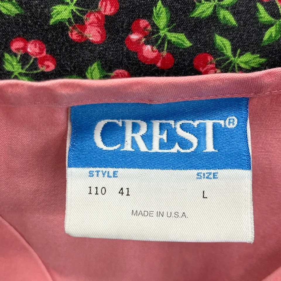 Lote de 2 Blusa Médica Crest/Medgear Ropa de Trabajo Mujer Grande Rosa/Negro Manga Corta Foto 2 de 4