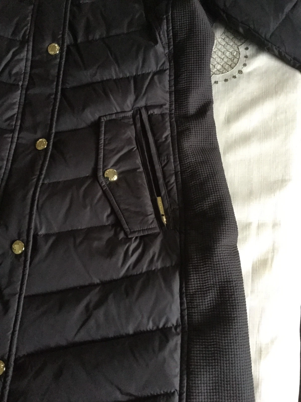 Cappotto con cappuccio Michael Kors donna $330 nuovo con etichette taglia M colore cioccolato