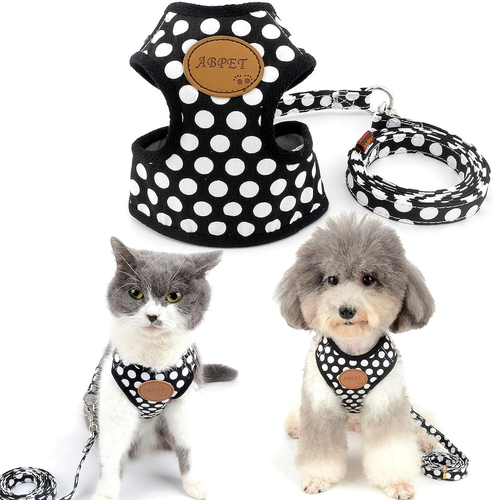 New Soft Mesh Nylon Vest Pet Cat Small Medium Dog Harness Dog Leash Set Leads Bl