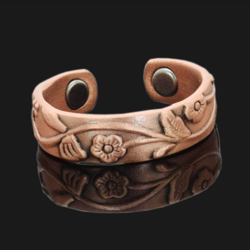 Magnetic Rings for Arthrits Womens Copper Rings for Pain BUY 1 GET 1 FREE -FLR-M - Picture 2 of 4