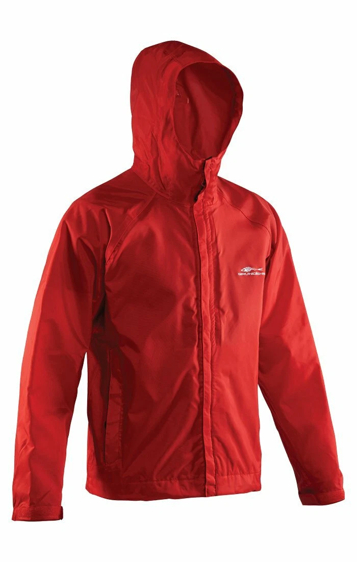 BRAND NEW Red Grundens Weather Watch Hooded Sport Fishing Rain Jacket GAGE