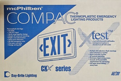 LOT 11 NEW DAY-BRITE MCPHILBEN CXXL3RW COMPACT EMERGENCY EXIT SIGN LIGHT 120/277