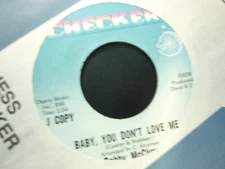 BOBBY McCLURE - Northern 45  Baby, You Don't Love Me -One sided promo near mint