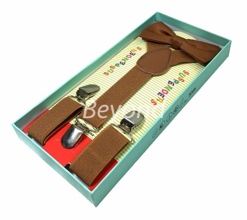 New Matching Clip-on Suspender + Bowtie for Kids Toddler Boys Girls w/ Gift Box - 第 24/75 張圖片