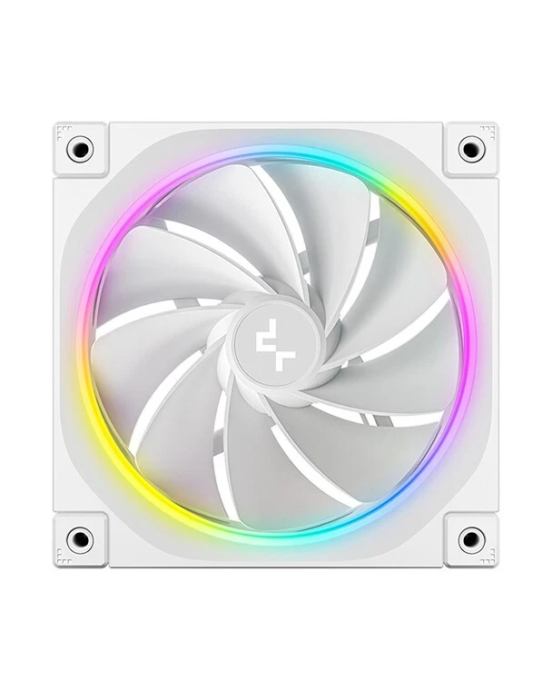 DeepCool FL12R White 120mm Unique Addressable RGB Reverse Fan - Image 3 of 4