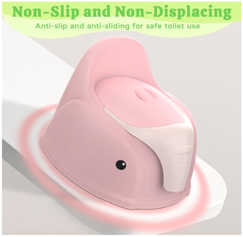 Potty Training Toddler Toilet Seat Elephant Theme Baby Potty with Splash Guard - Picture 4 of 8