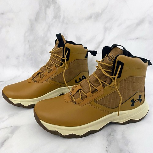 Under Armour Mens 11 UA Stellar G2 6" Brown Tactical Hiking Boots 3025578-200 - Picture 4 of 13